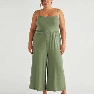 Quince Jumpsuit Sleeveless Tank Jumper Pants Light Green Sage